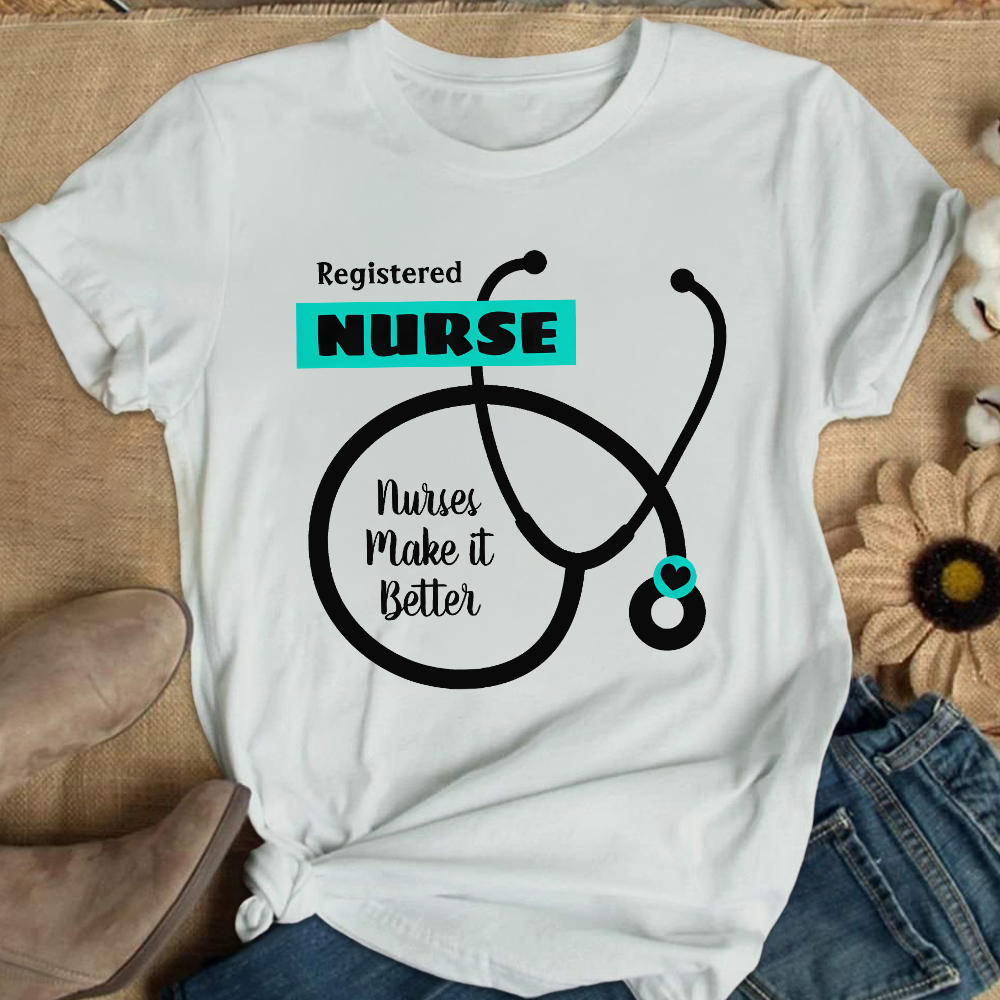 Cute RN Nursing Cotton Nurse T-shirt