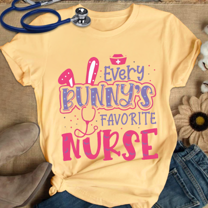 Every Bunny's Favorite Nurse Cotton Nurse T-shirt