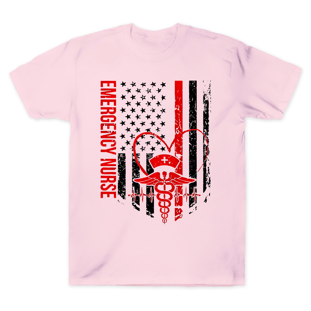 RN Nurse Flag Cotton Doctor T-shirt