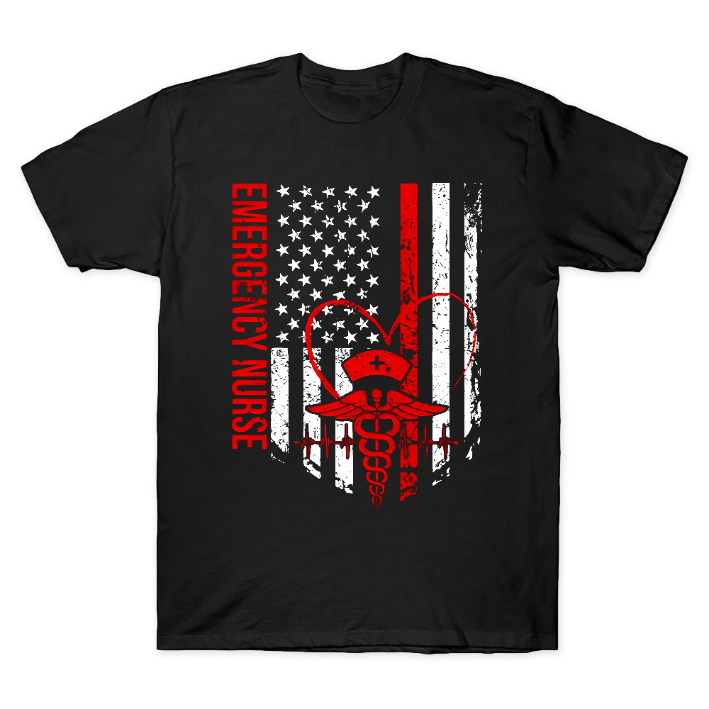 RN Nurse Flag Cotton Doctor T-shirt