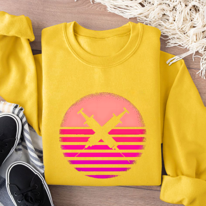 Doctor Enfermera Jeringa Cotton Pullover Sweatshirt