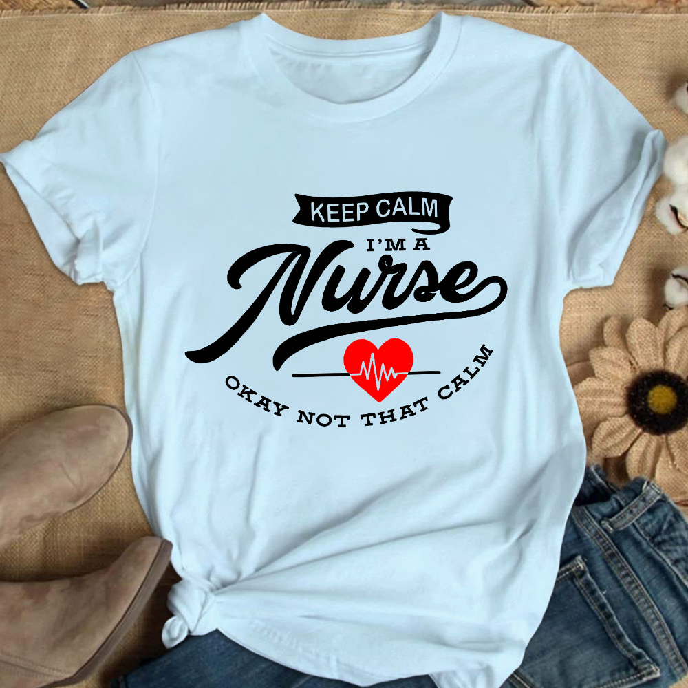 Keep Calm I‘m A Nurse Cotton Nurse T-shirt