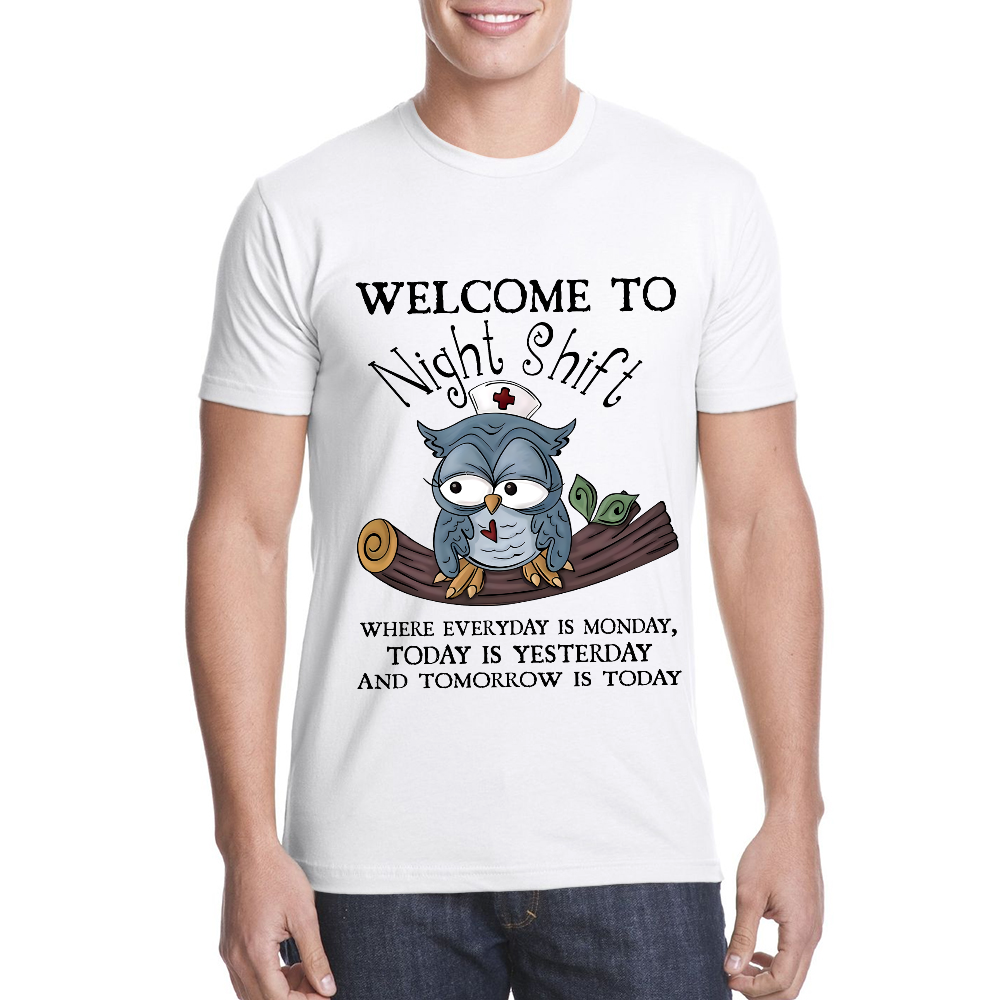 Welcome Come To Night Shift Cotton Doctor T-shirt