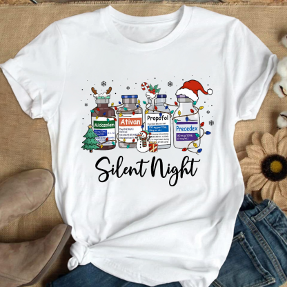 Silent Night Cotton Nurse T-shirt