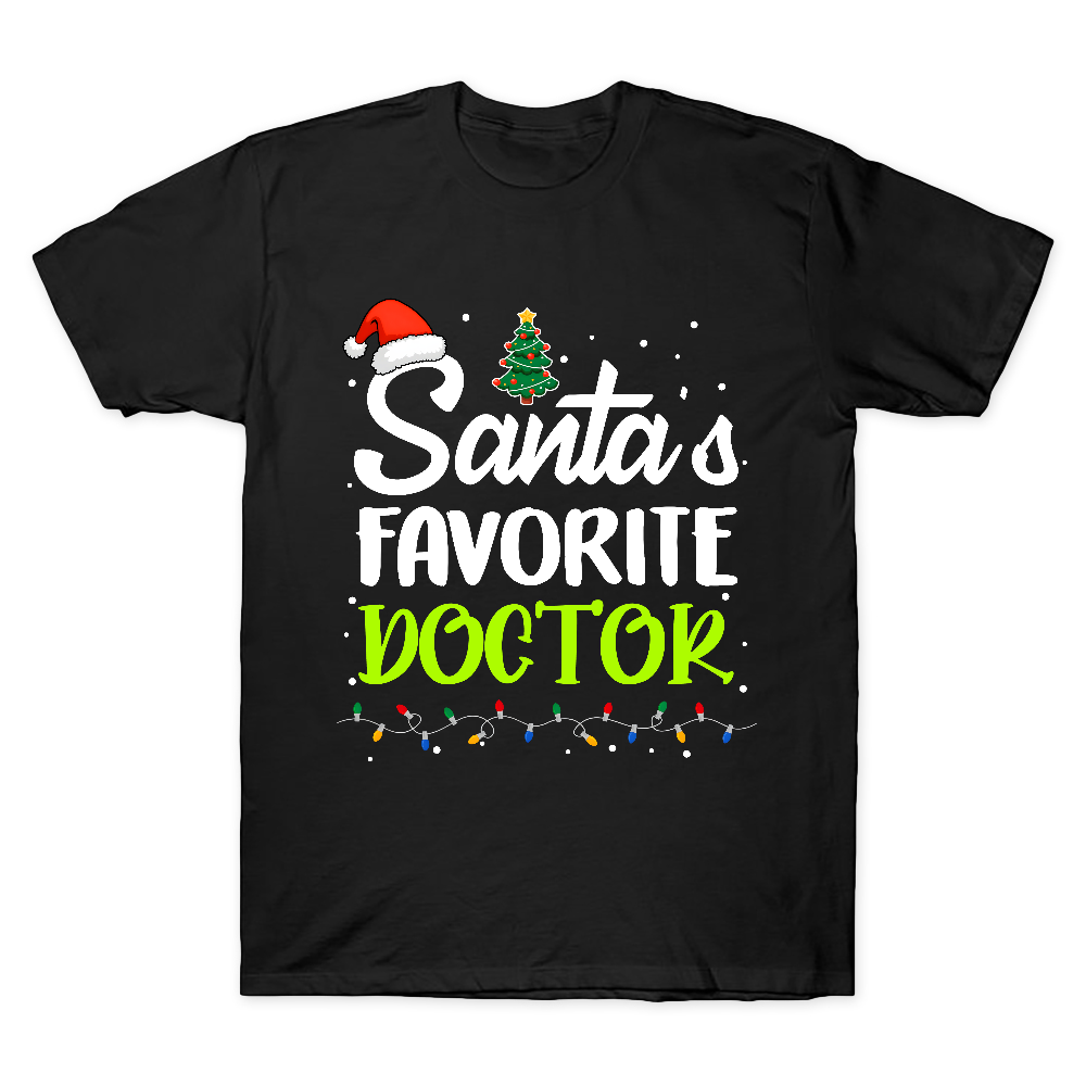 Santa’s Favorite Christmas Doctor Cotton Doctor T-shirt