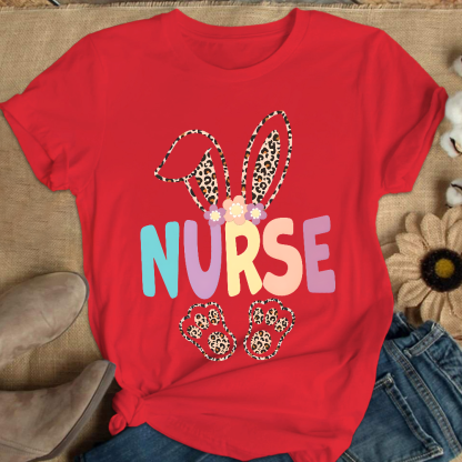 Easter Bunny Cotton Nurse T-shirt