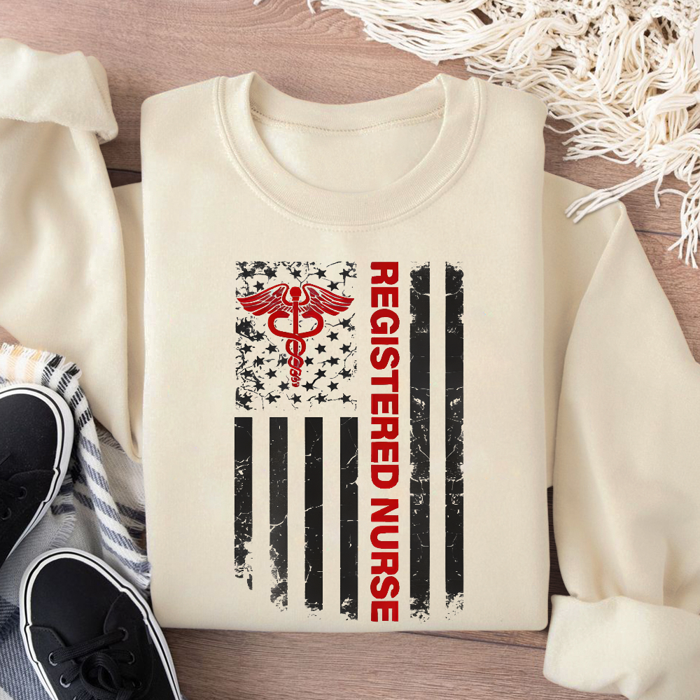 Registered Nurse Cotton Pullover Sweatshirt