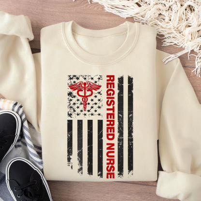 Registered Nurse Cotton Pullover Sweatshirt