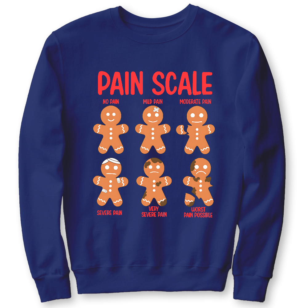 Pain Scale Cotton Pullover Sweatshirt