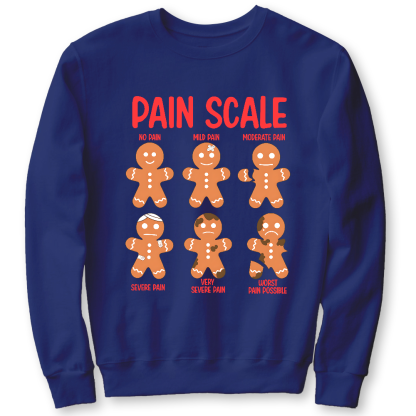 Pain Scale Cotton Pullover Sweatshirt