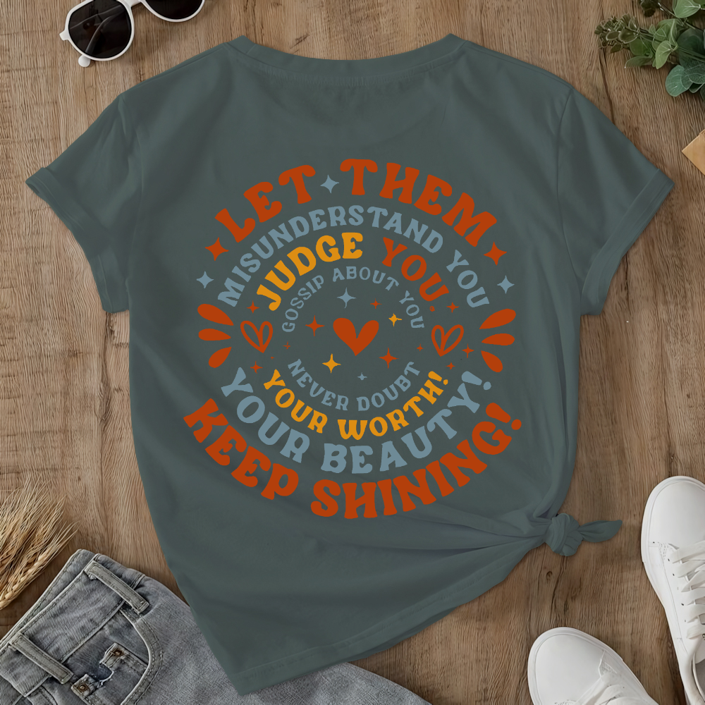 Suicide Prevention Awareness Let Them Mental Health Double-Sided Cotton Printed T-Shirt