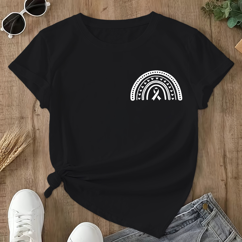 In March We Wear Blue Double-Sided Cotton Printed T-Shirt