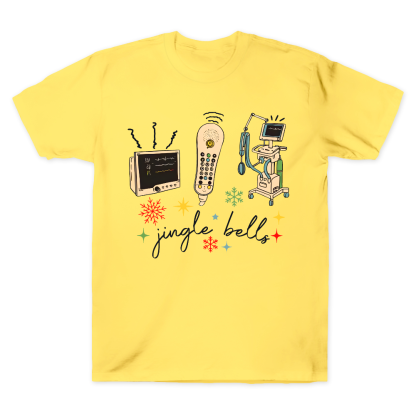 Jingle Bells ICU Xmas Cotton Doctor T-shirt