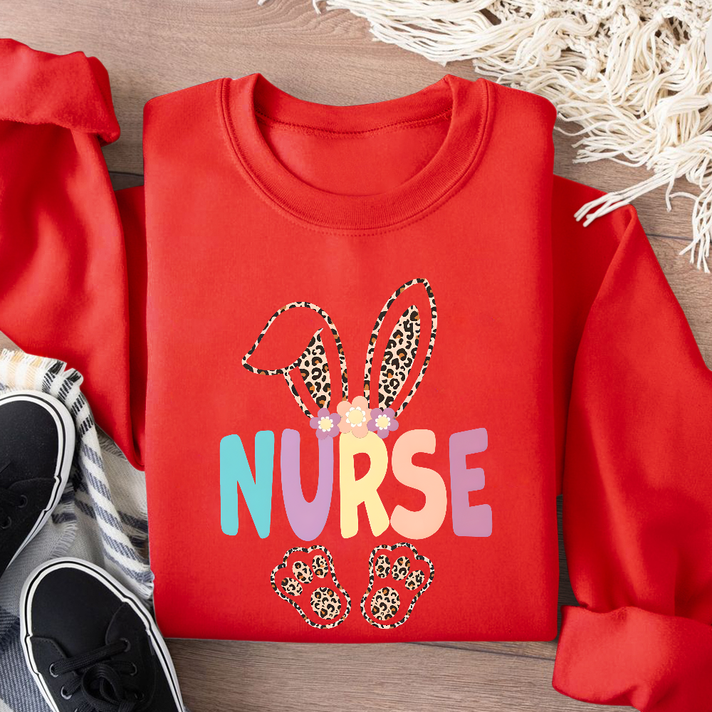 Easter Bunny Cotton Pullover Sweatshirt