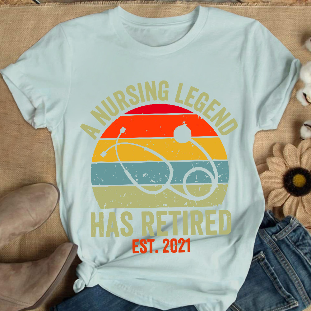 Personalized A Nursing Legend Has Retired Cotton Nurse T-shirt