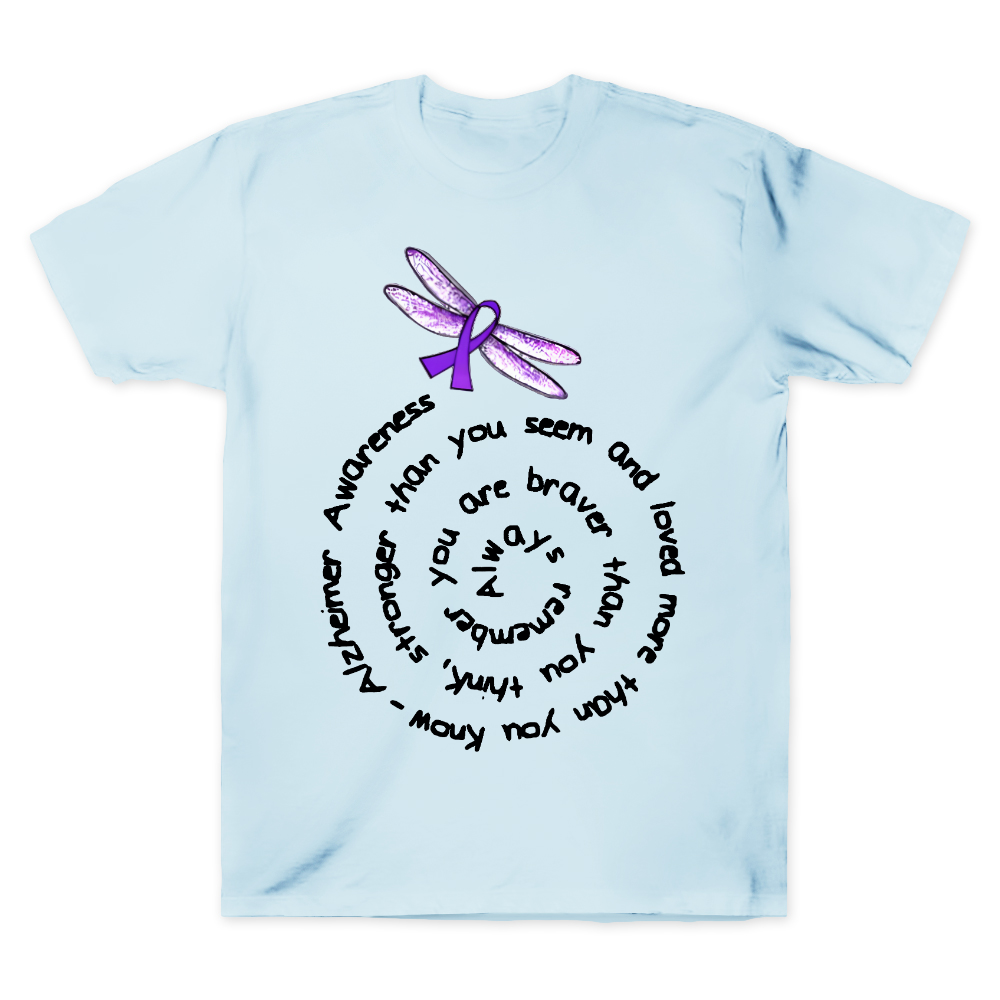 Alzheimers Awareness Memories Matter Brain Flowers Cotton Doctor T-shirt