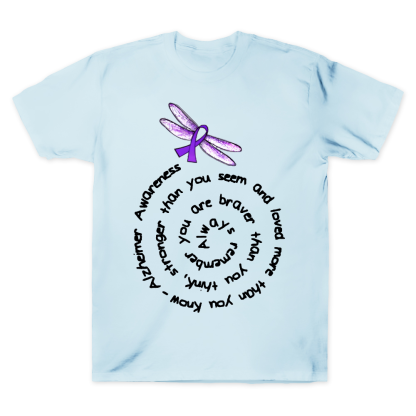 Alzheimers Awareness Memories Matter Brain Flowers Cotton Doctor T-shirt