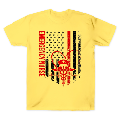 RN Nurse Flag Cotton Doctor T-shirt