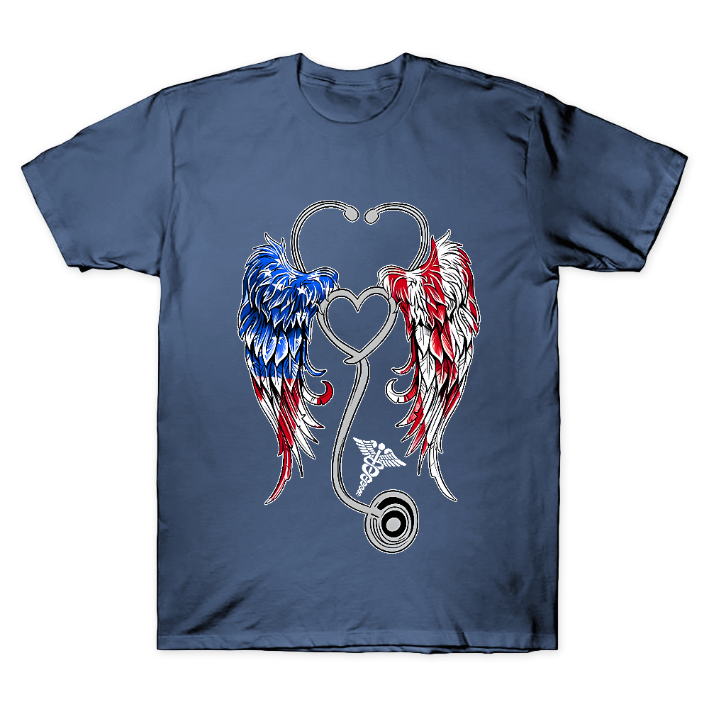 We Are Angels Who Happens To Be A Nurse Here Cotton Doctor T-shirt