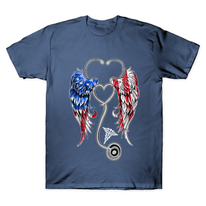 We Are Angels Who Happens To Be A Nurse Here Cotton Doctor T-shirt