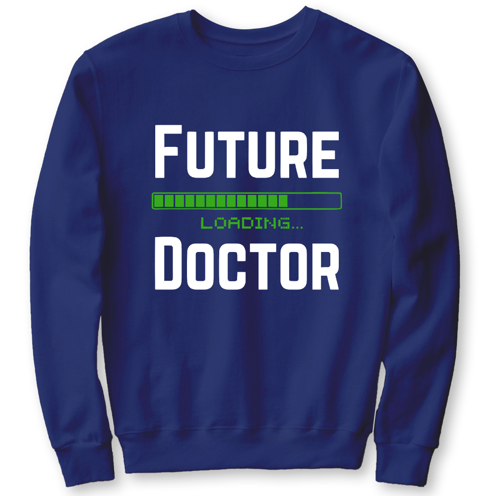 Future Doctor Cotton Pullover Crew Neck Hoodie