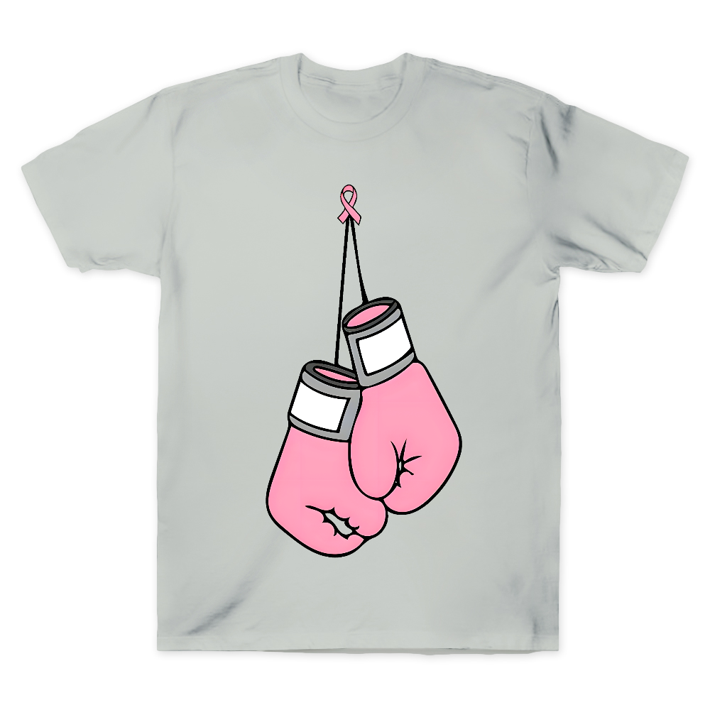 Pink Boxing Gloves Breast Cancer Fight Cotton Doctor T-shirt