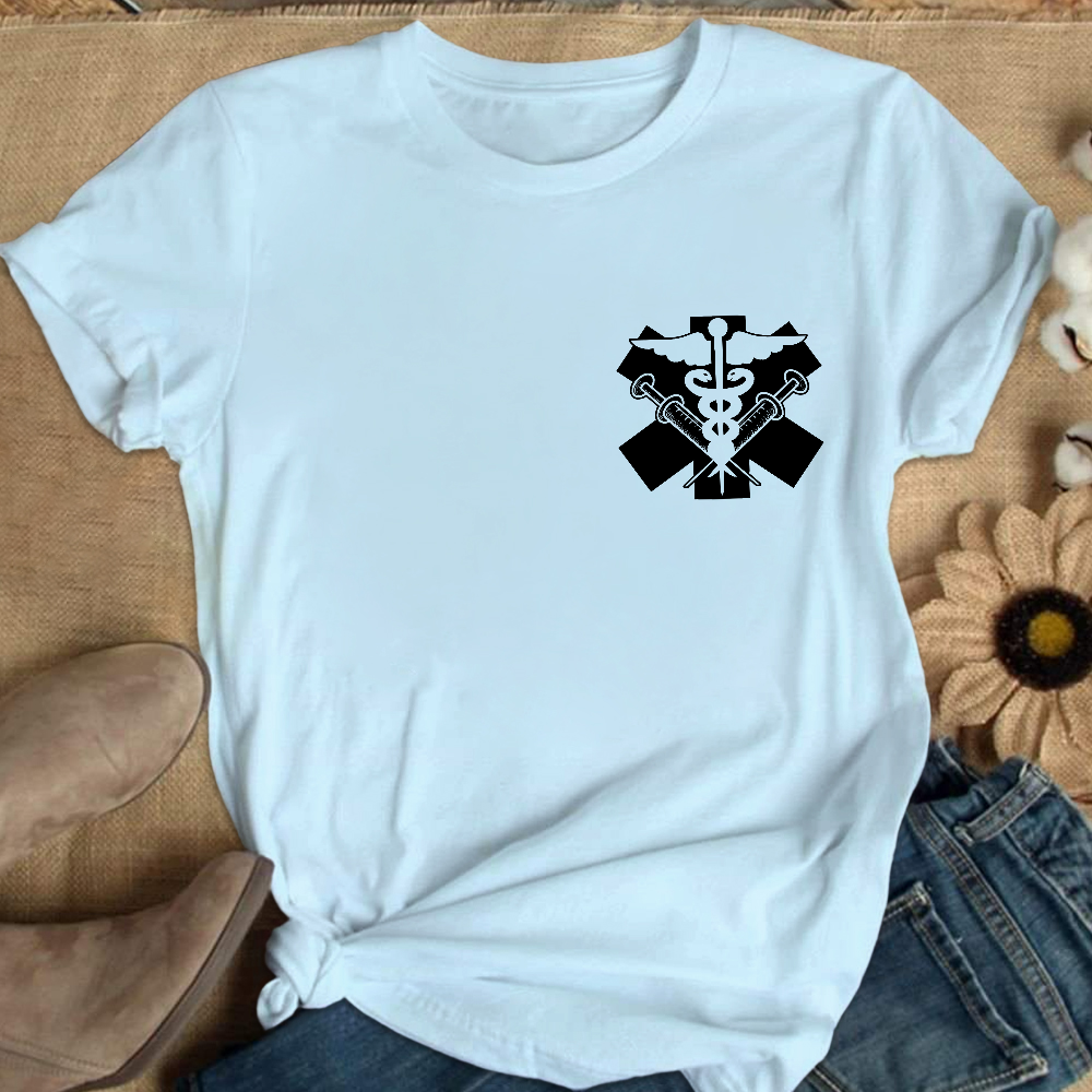 Physician Symbol Doctor Nurse Cotton Nurse T-shirt