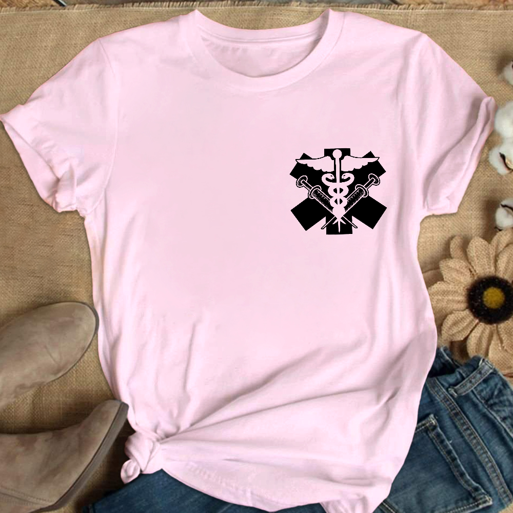 Physician Symbol Doctor Nurse Cotton Nurse T-shirt