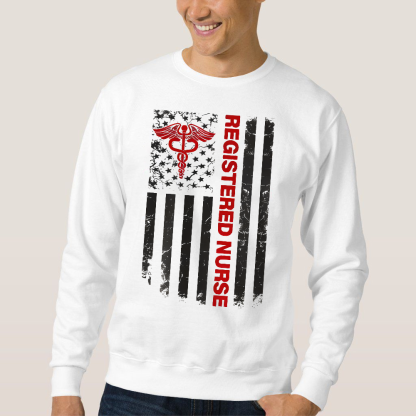 Registered Nurse Cotton Pullover Sweatshirt
