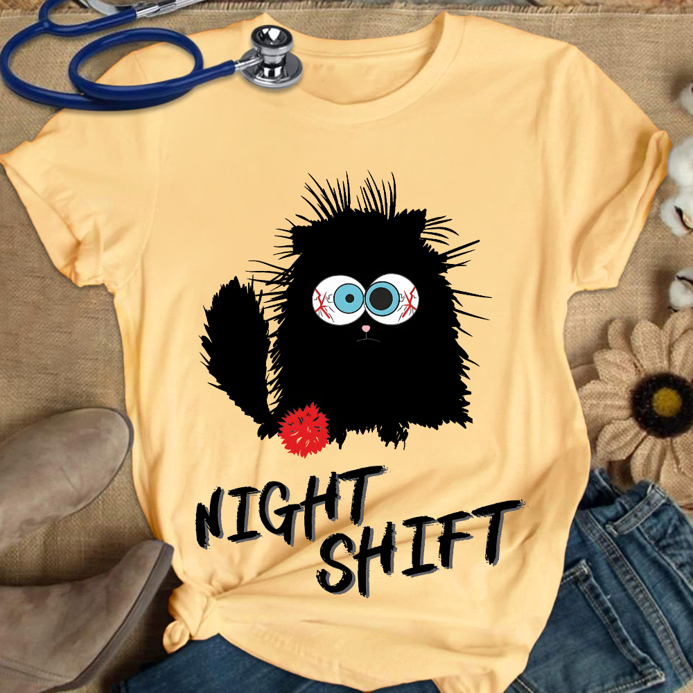 Night Shift Is Tough Cotton Nurse T-shirt