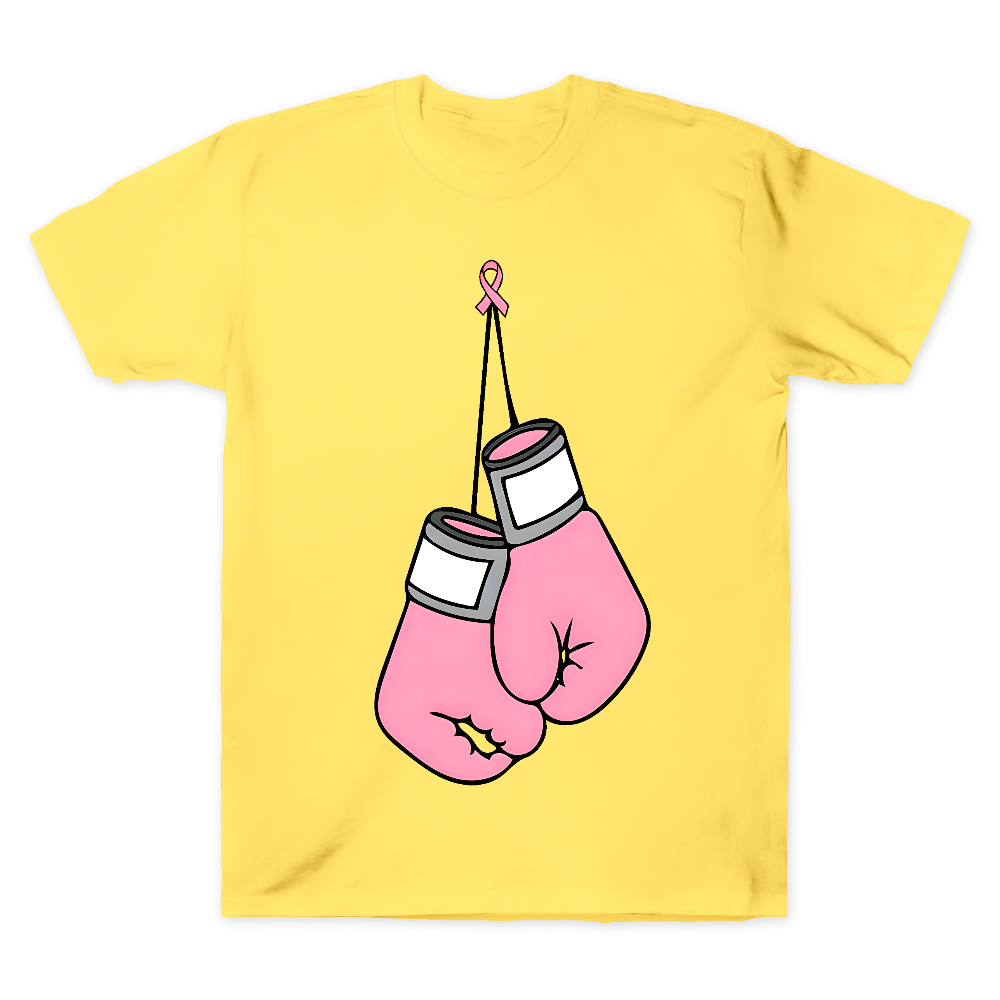 Pink Boxing Gloves Breast Cancer Fight Cotton Doctor T-shirt