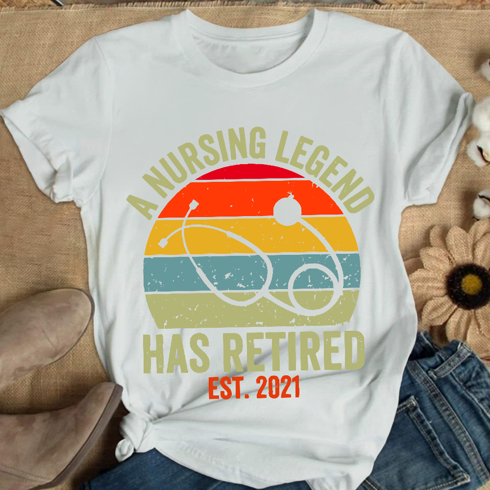 Personalized A Nursing Legend Has Retired Cotton Nurse T-shirt