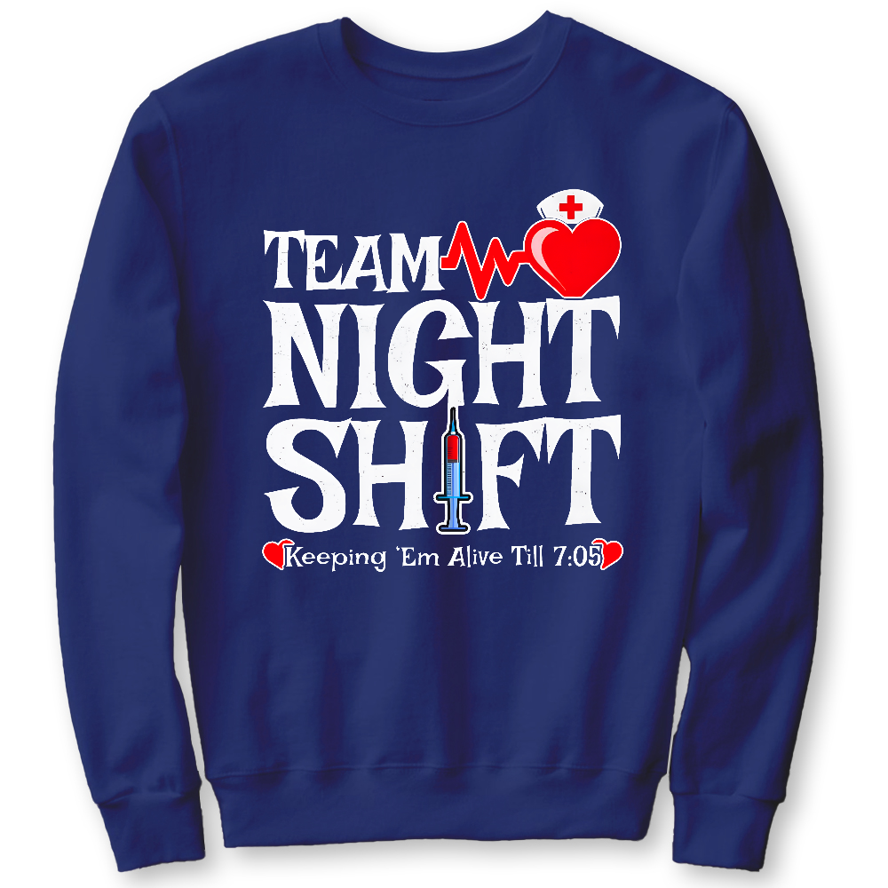 Team Night Shift Cotton Pullover Sweatshirt