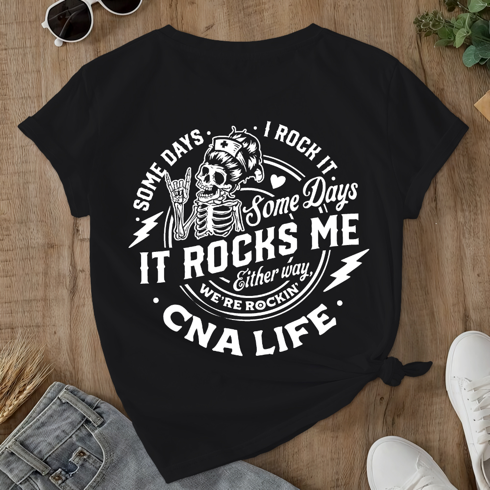CNA Life Double-Sided Cotton Printed T-Shirt