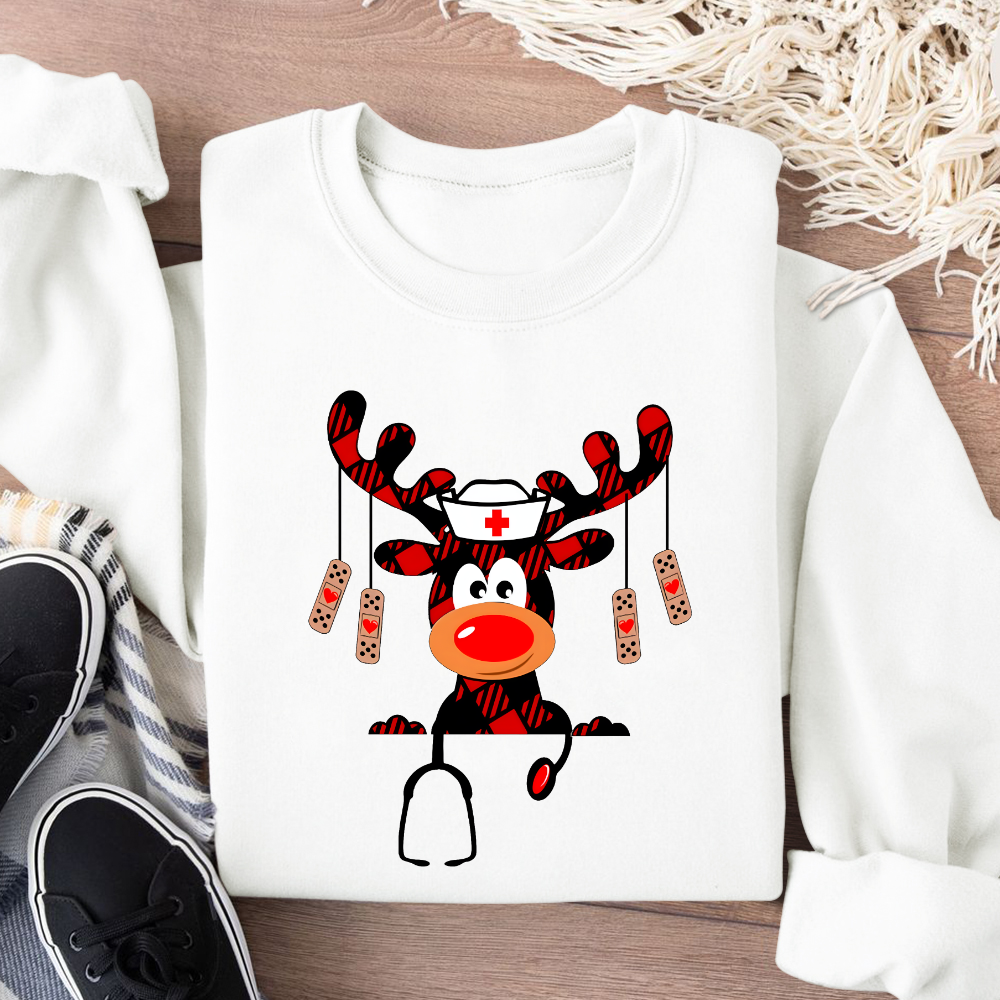 Stethoscope Nurse Cotton Pullover Sweatshirt