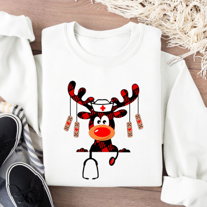 Stethoscope Nurse Cotton Pullover Sweatshirt