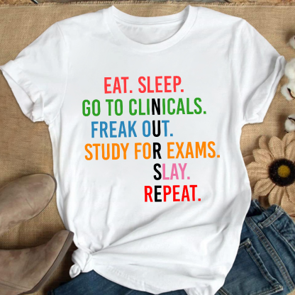 Nursing School Student Future Nurse Rn Cotton Nurse T-shirt