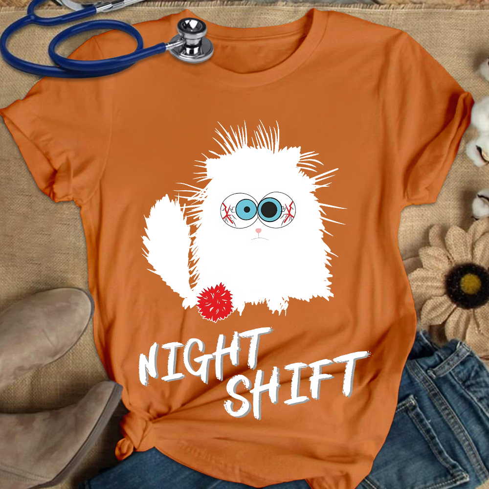 Night Shift Is Tough Cotton Nurse T-shirt