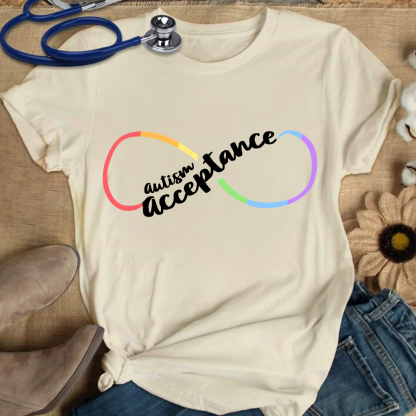 Autism Acceptance Special Education Cotton Nurse T-shirt