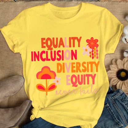 Equality Inclusion Diversity Equity Cotton Nurse T-shirt