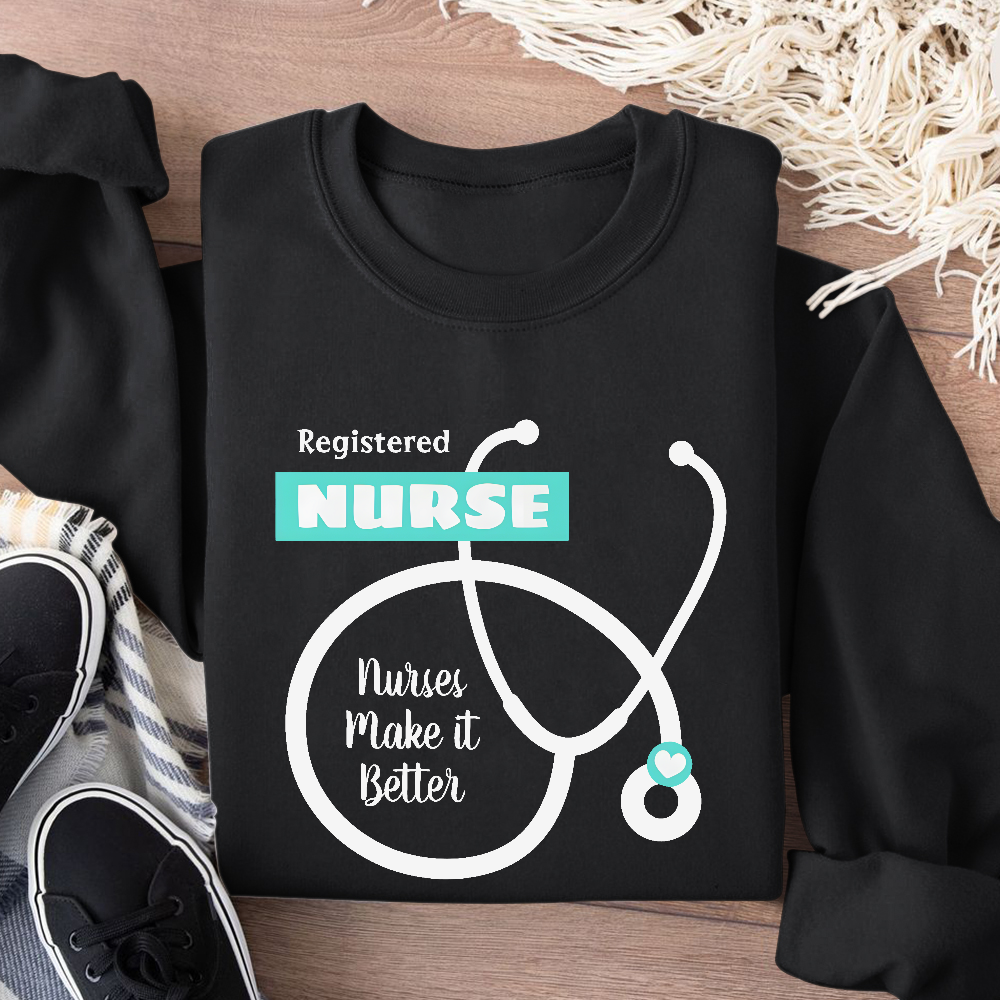 Cute RN Nursing Cotton Pullover Sweatshirt