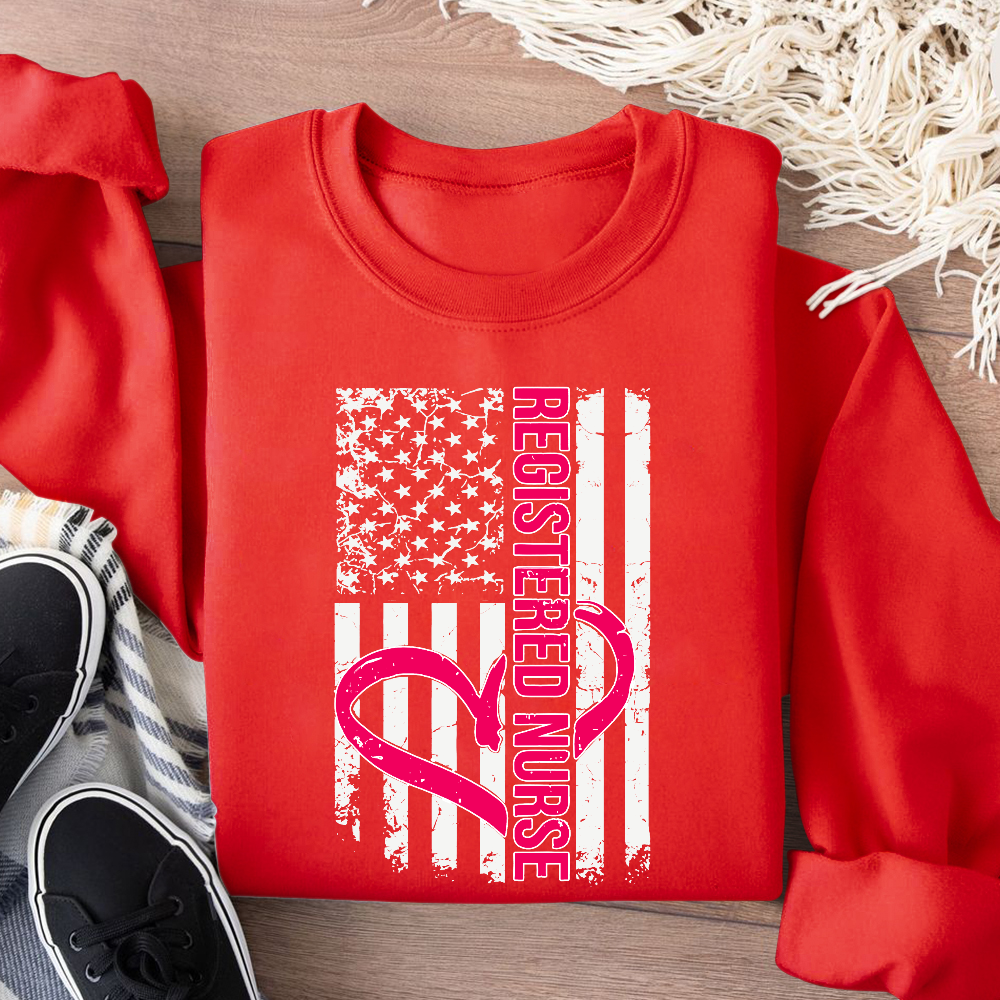 Registered Nurse Cotton Pullover Sweatshirt