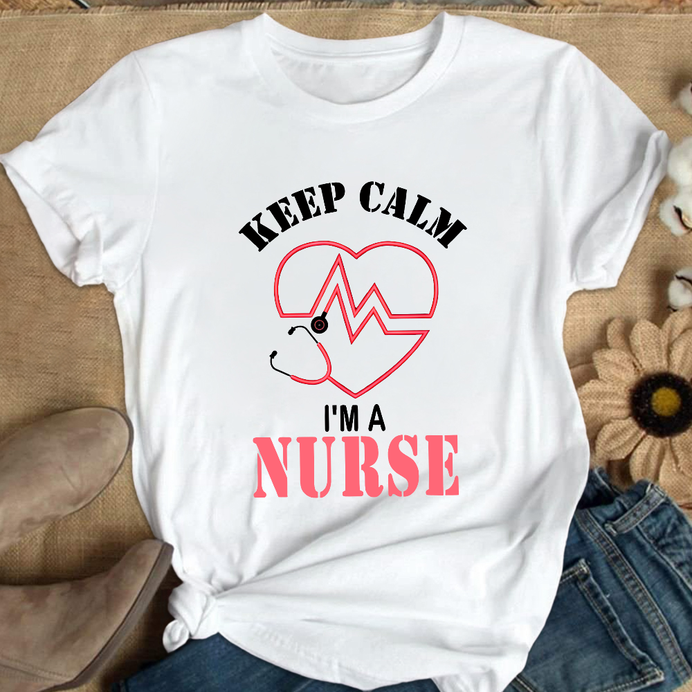 Keep Calm I‘m A Nurse Cotton Nurse T-shirt