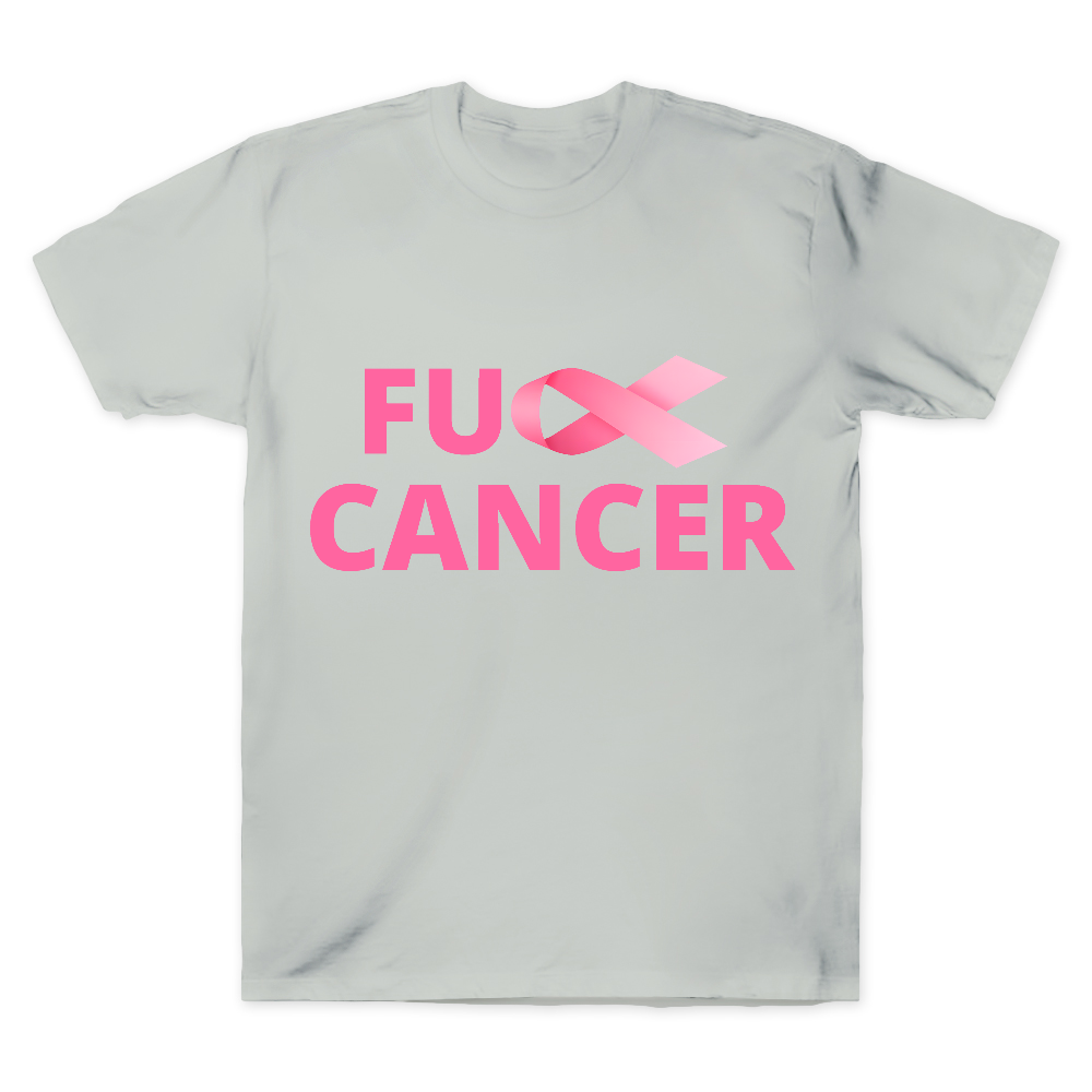 Fuck Cancer Breast Cancer Support With Pink Ribbon Cotton Doctor T-shirt