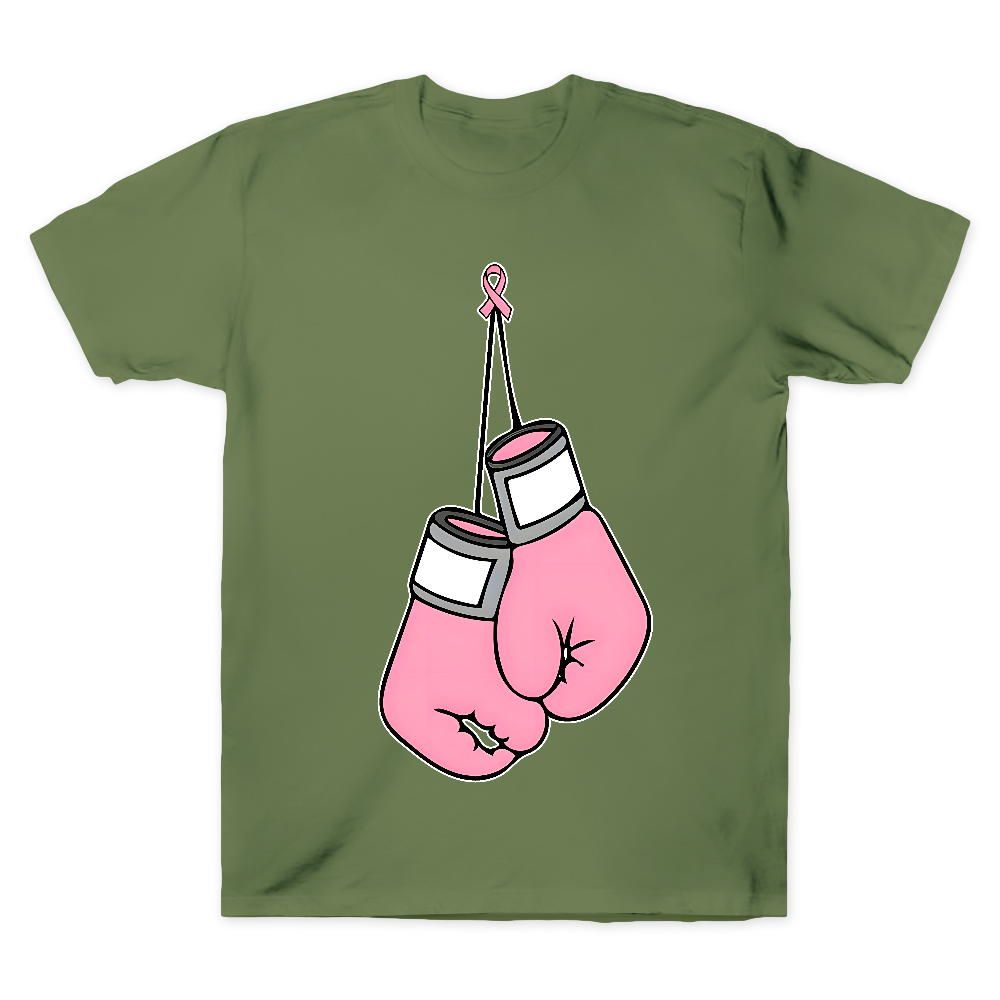 Pink Boxing Gloves Breast Cancer Fight Cotton Doctor T-shirt