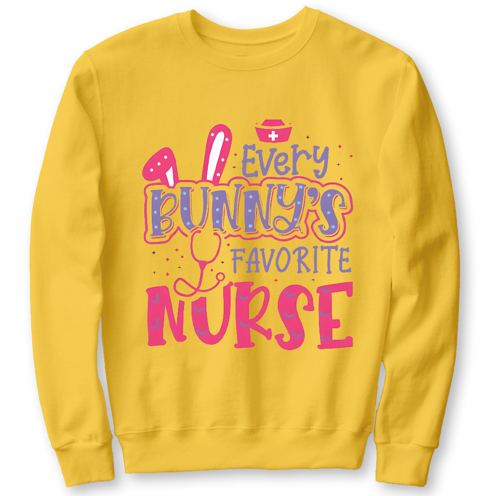 Every Bunny's Favorite Nurse Cotton Pullover Sweatshirt