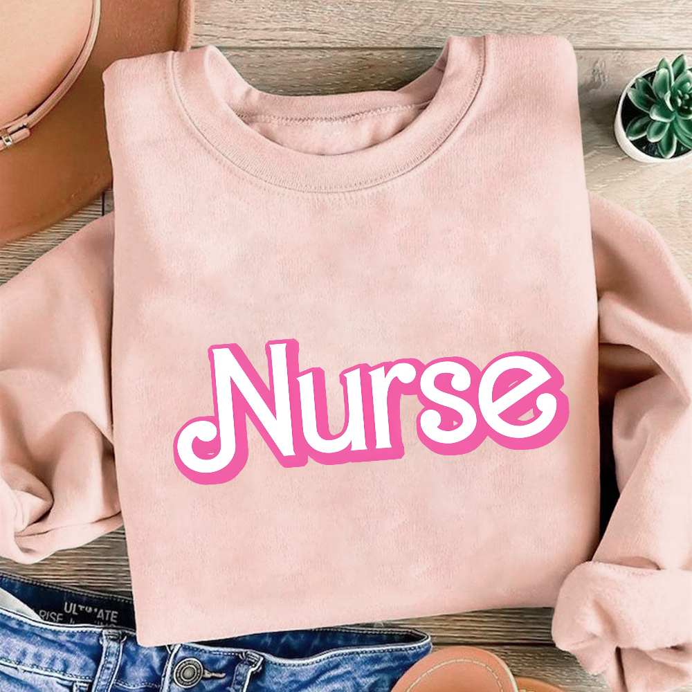 Barbie Nurse Cotton Pullover Sweatshirt