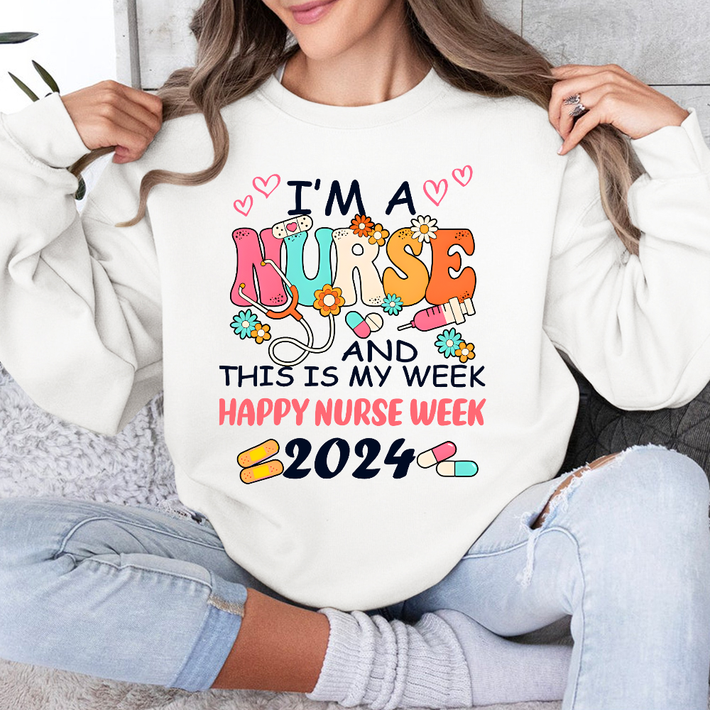 I'm A Nurse And This Is My Week Cotton Pullover Sweatshirt