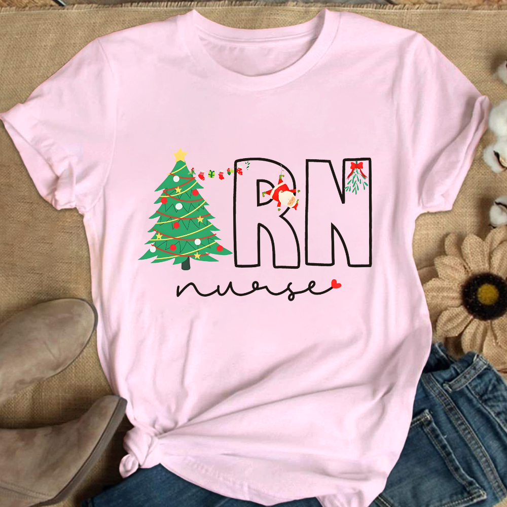 Christmas EN Nurse Cotton Nurse T-shirt