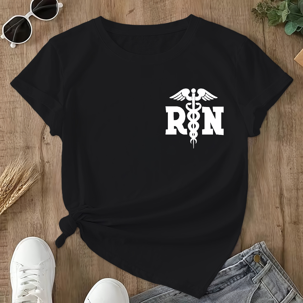 Registered Nurse Double-Sided Cotton Printed T-Shirt